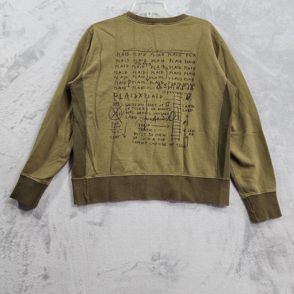 Jean-Michel Basquiat × Uniqlo Sweatshirt Mens S Green SPRZ NY Pullover Fleece